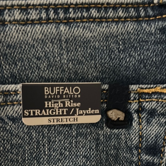 Buffalo David Bitton Straight Leg Blue Jeans with Subtle Fading - Picture 5 of 7